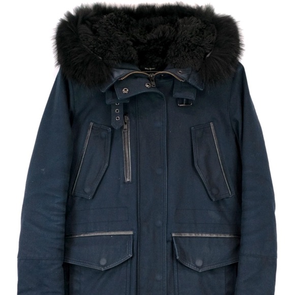 ♥️The Kooples| Navy Military Cargo Parka - UK sz 2 - Picture 2 of 10